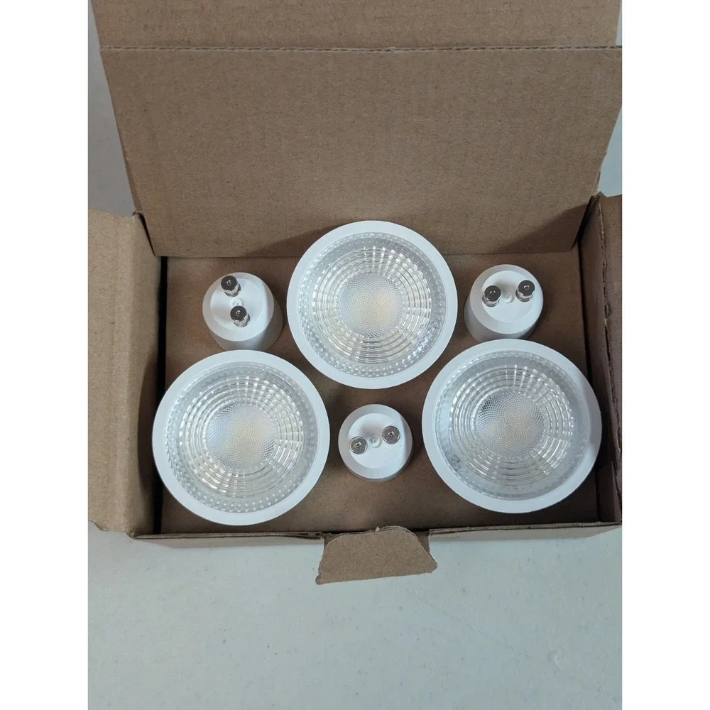 6 Pack GU10 LED Bulbs 4W (50W Eq) 5000K Daylight White MR16 Shape 2-Pin Base